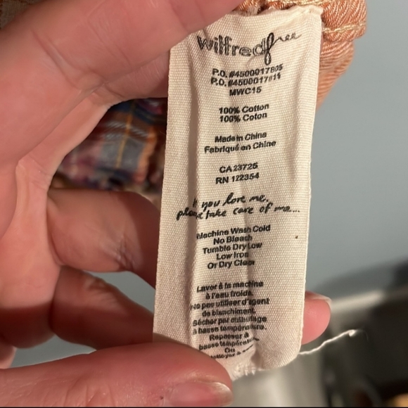 ARITZIA Wilfred Free Plaid Button Up Shirt Tunic Dress S M - Picture 10 of 11